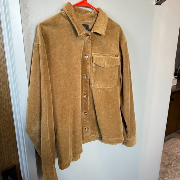 Volcom Women's Cord Button Up top - Picture 2 of 5